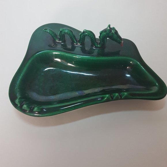 Vintage 1970s Ceramic Ashtray Ogopogo Ogo Pogo British Columbia BC Kelowna - Picture 4 of 10